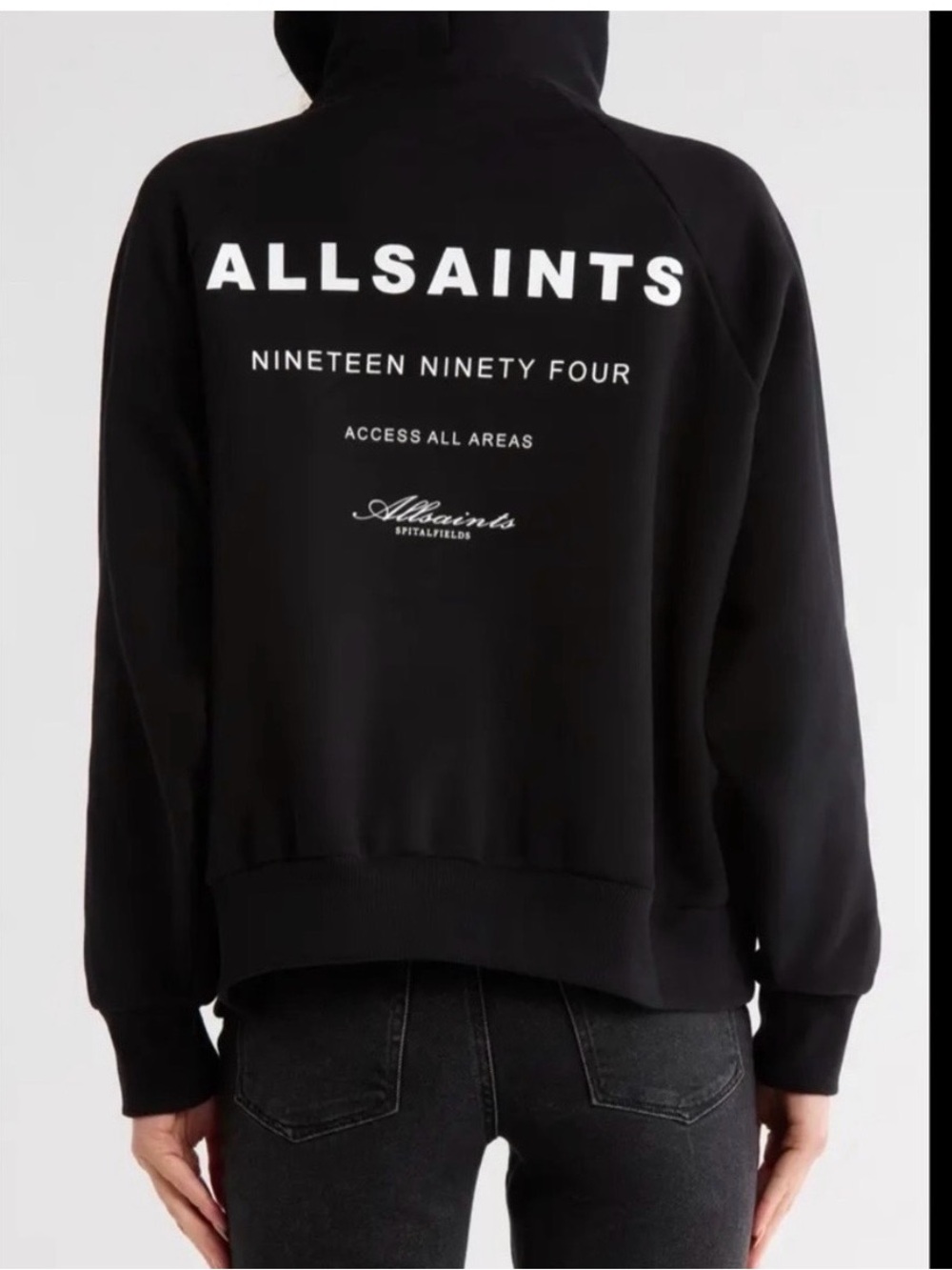 AllSaints Black Logo Hoodie